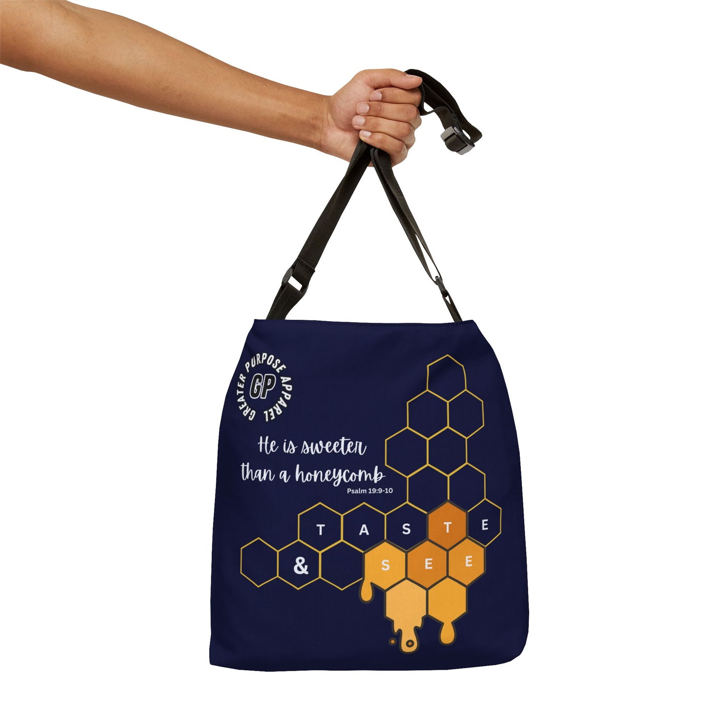Honeycomb Adjustable Tote (Navy)