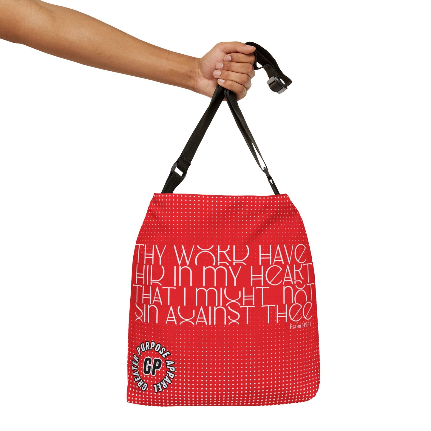 Hidden Word Adjustable Tote