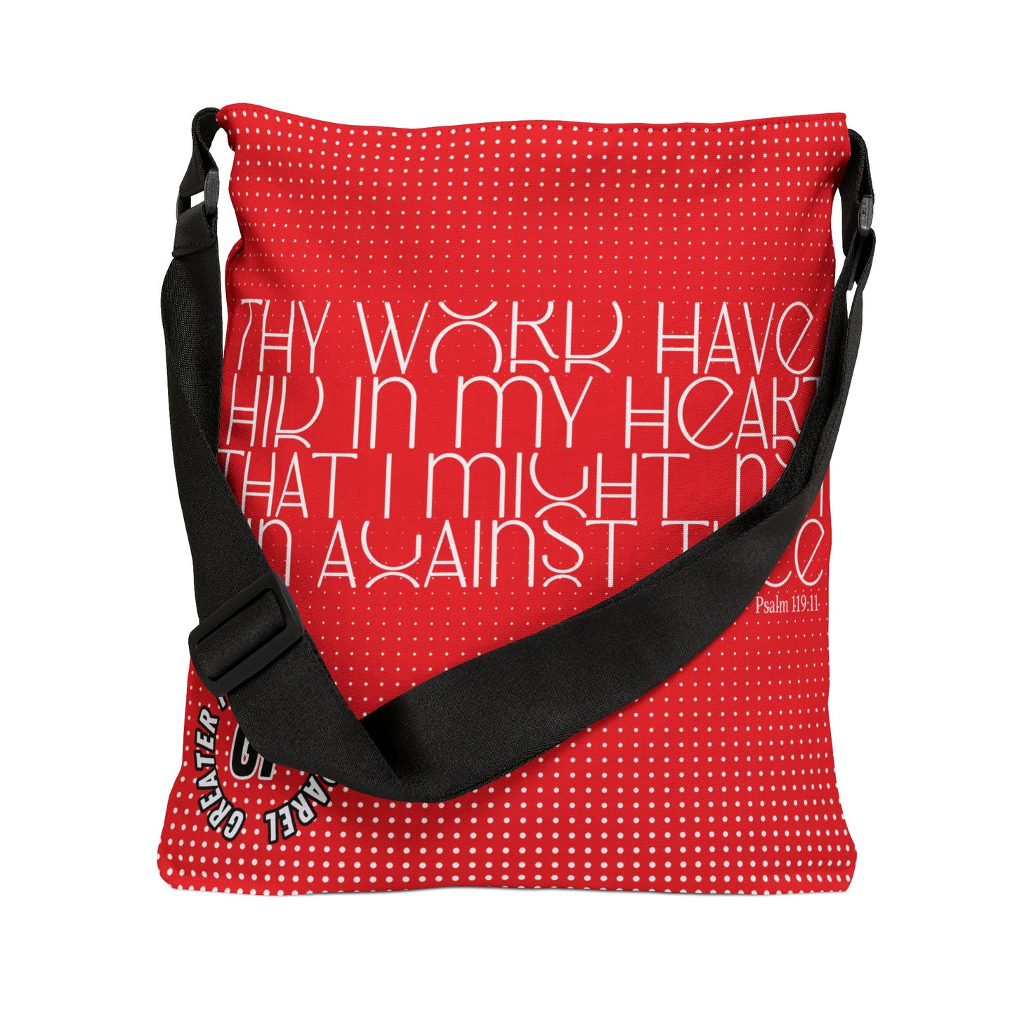Hidden Word Adjustable Tote