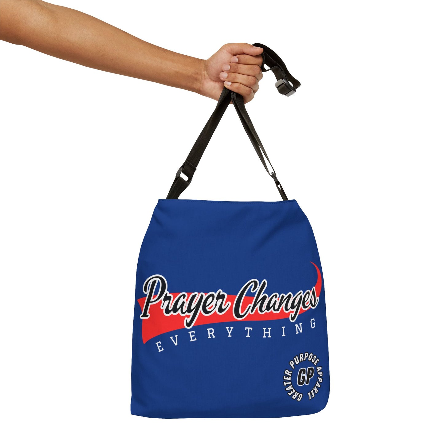 Prayer Changes Adjustable Tote (Blue)