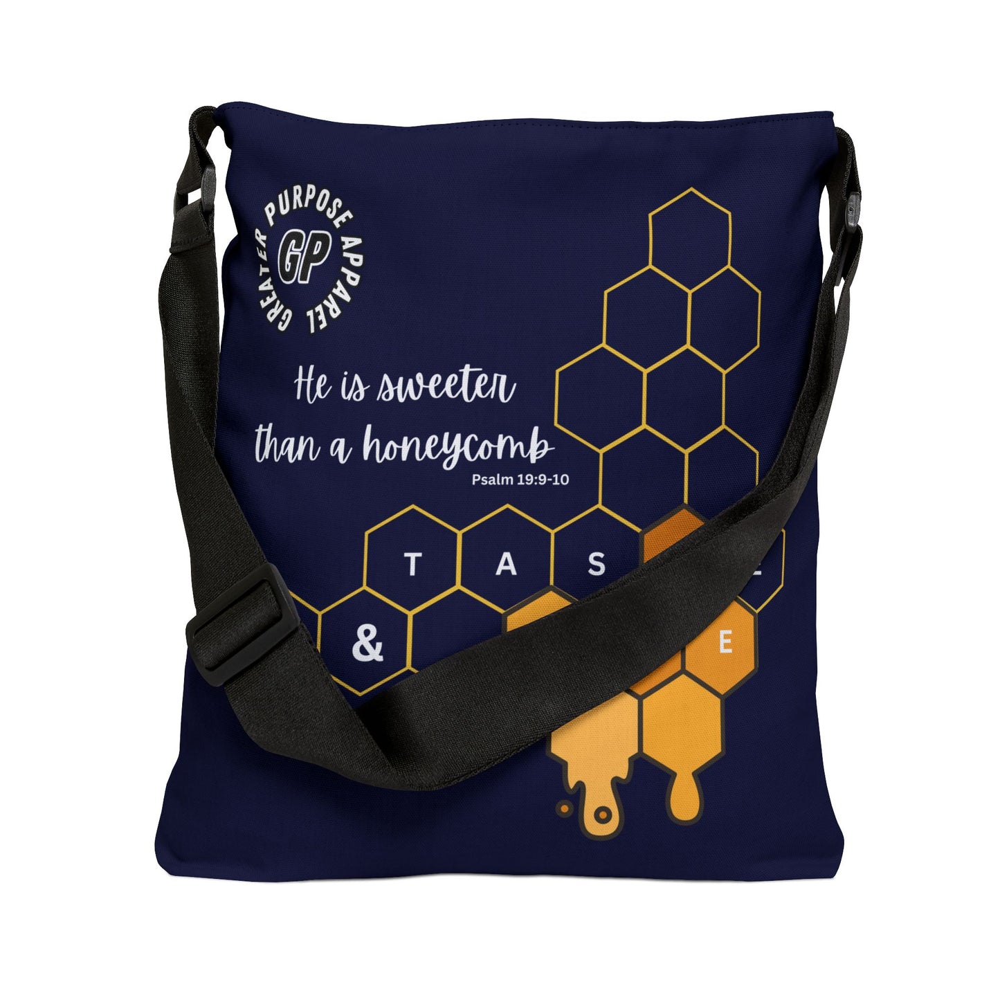 Honeycomb Adjustable Tote (Navy)