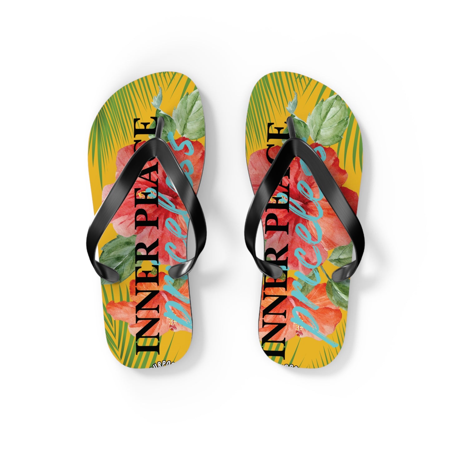 Inner Peace Flip Flops (Yellow)