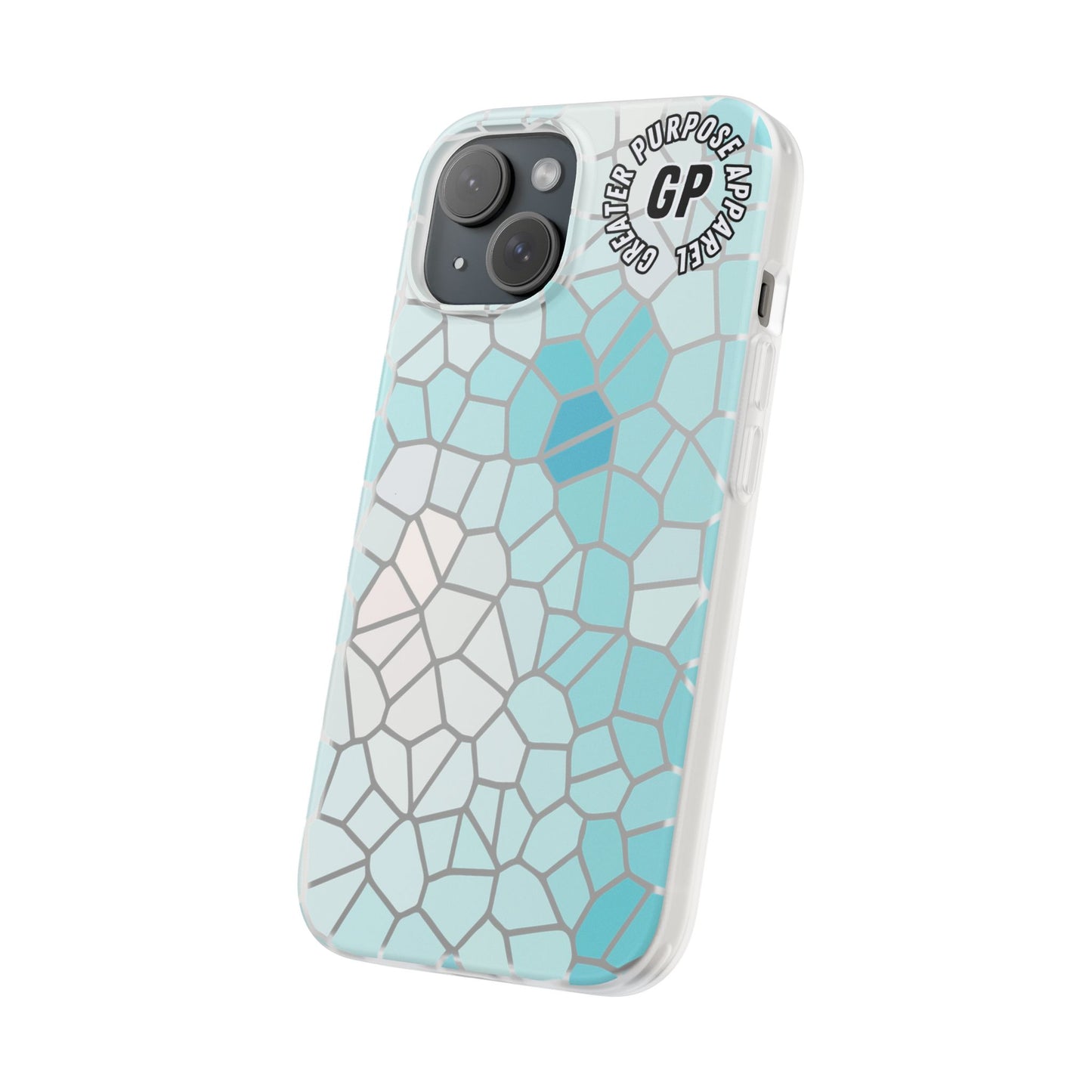 Stained Glass Flexi Phone Case (Blue)
