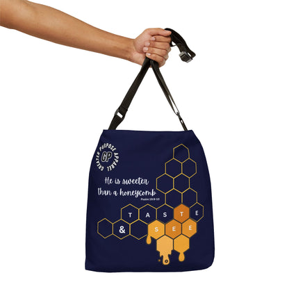 Honeycomb Adjustable Tote (Navy)