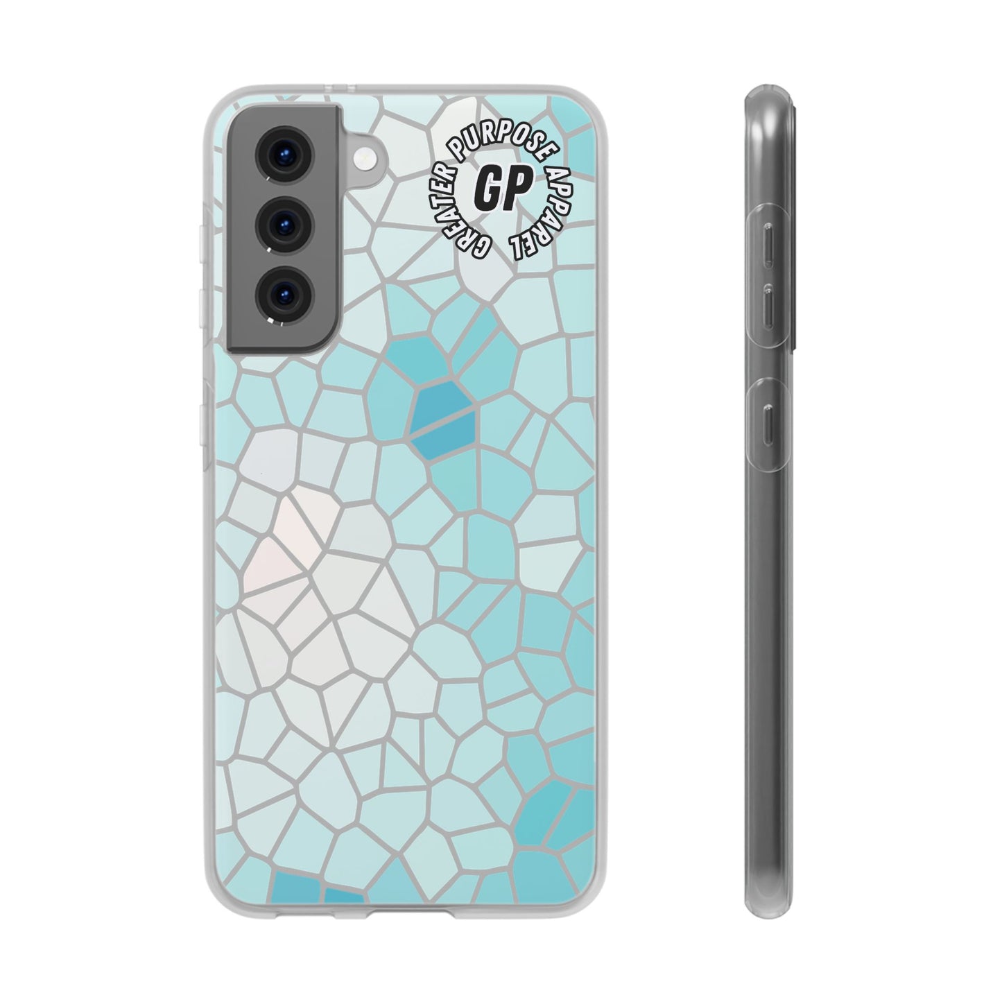 Stained Glass Flexi Phone Case (Blue)