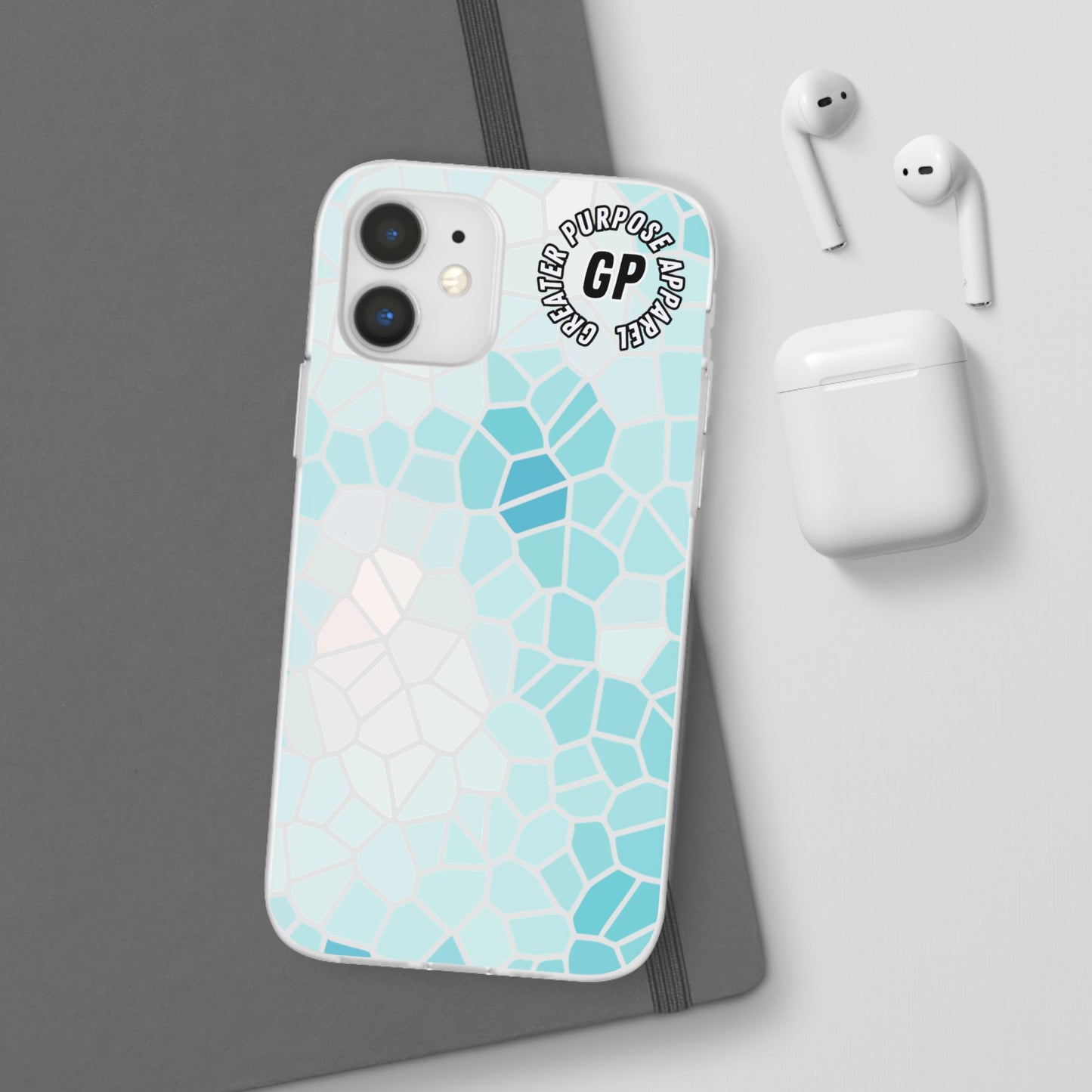 Stained Glass Flexi Phone Case (Blue)