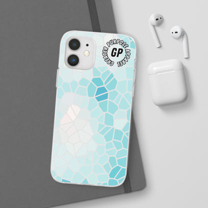 Stained Glass Flexi Phone Case (Blue)