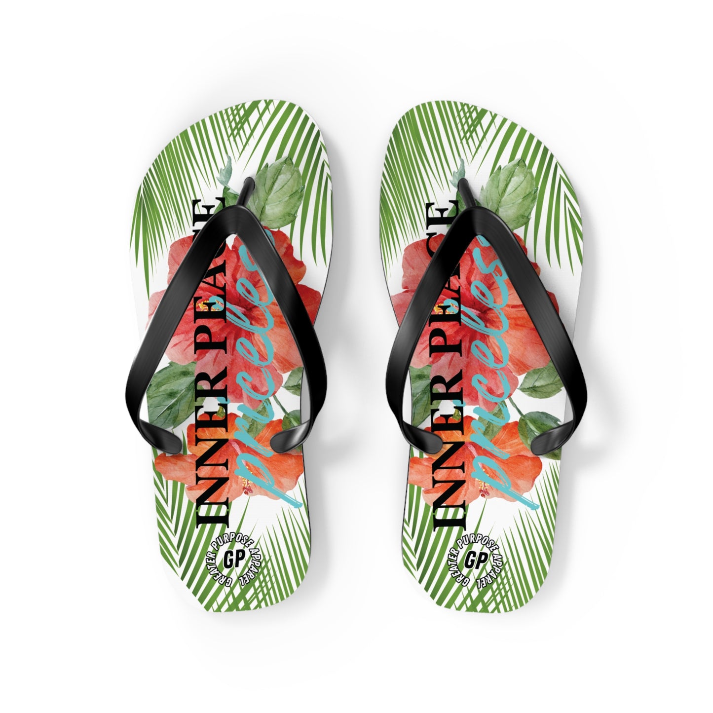 Inner Peace Flip Flops (White)