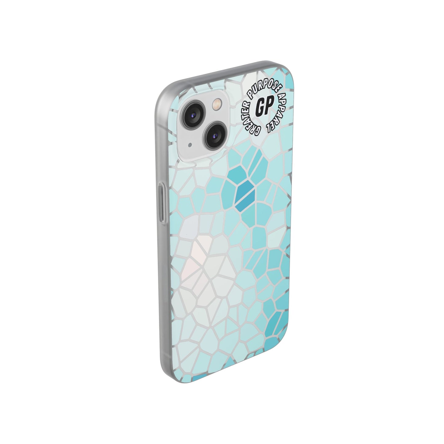 Stained Glass Flexi Phone Case (Blue)