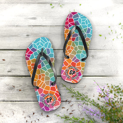 Stained Glass Flip Flops -