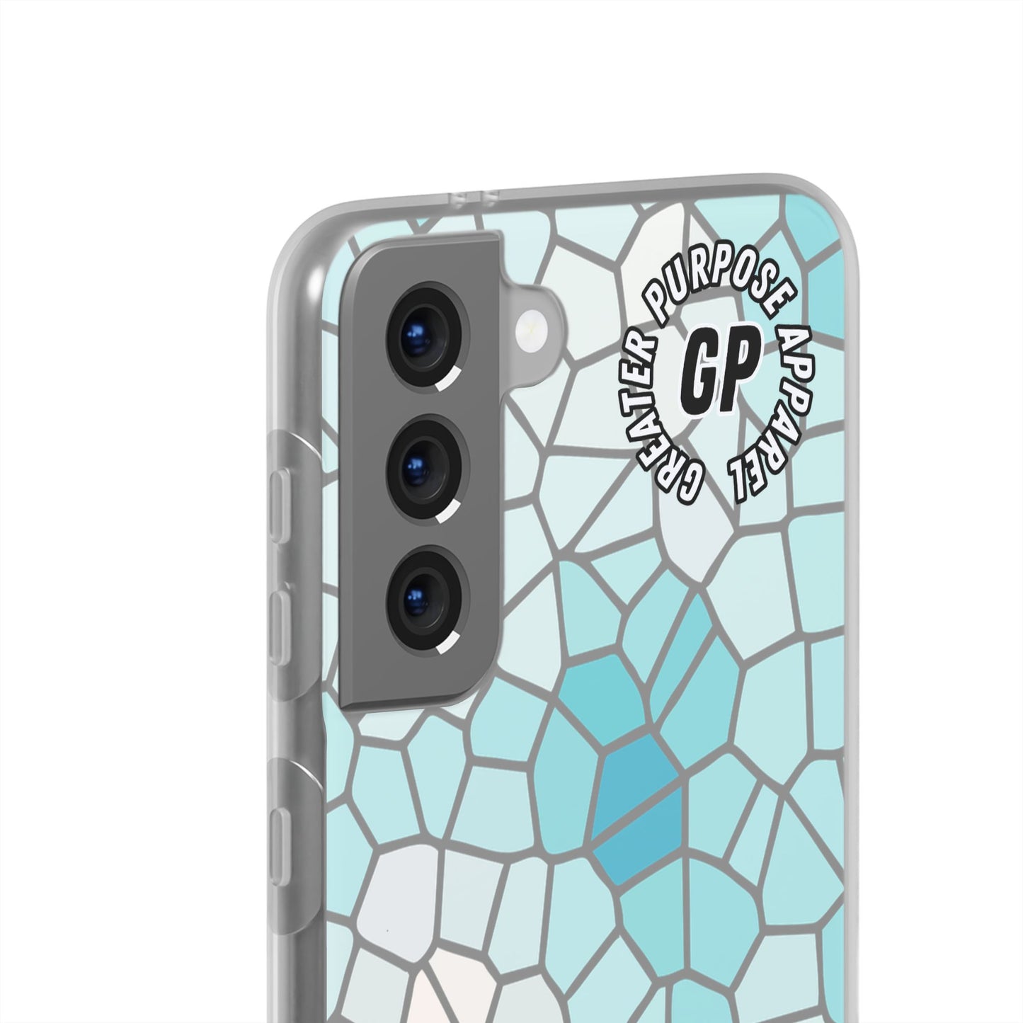 Stained Glass Flexi Phone Case (Blue)