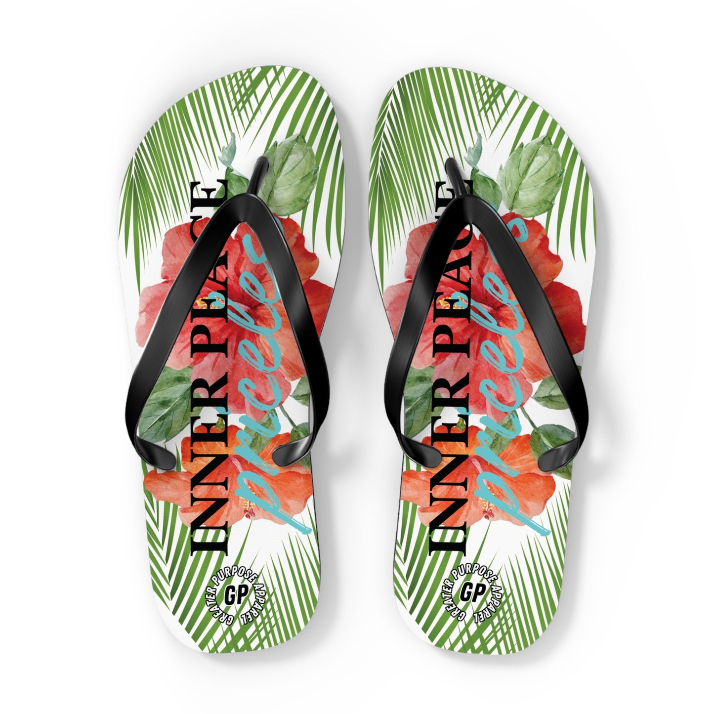 Inner Peace Flip Flops (White)