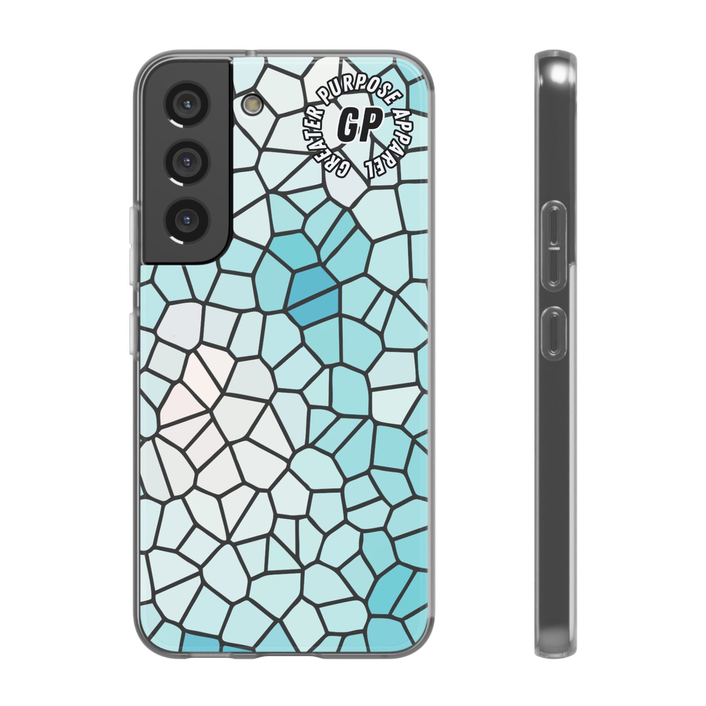 Stained Glass Flexi Phone Case (Blue)