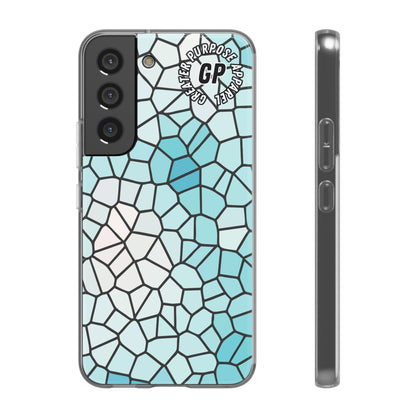 Stained Glass Flexi Phone Case (Blue)