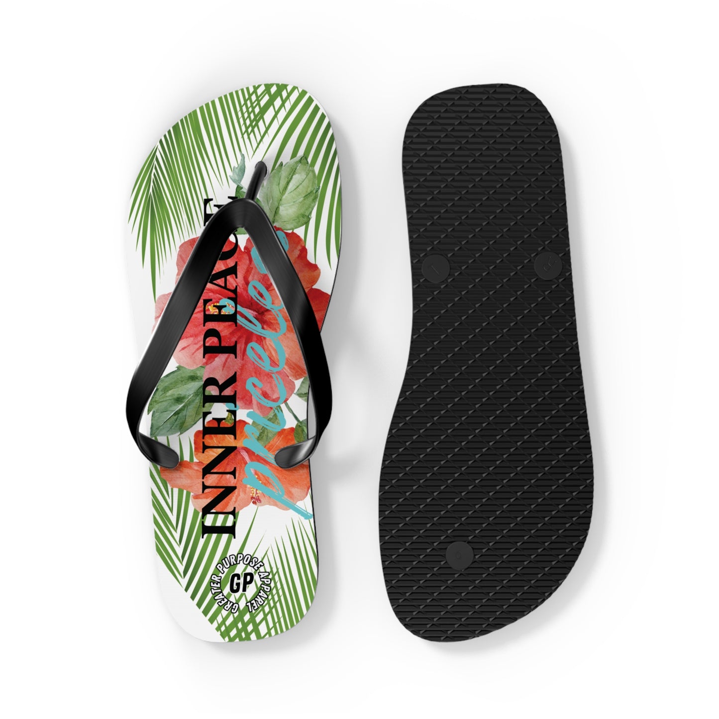 Inner Peace Flip Flops (White)