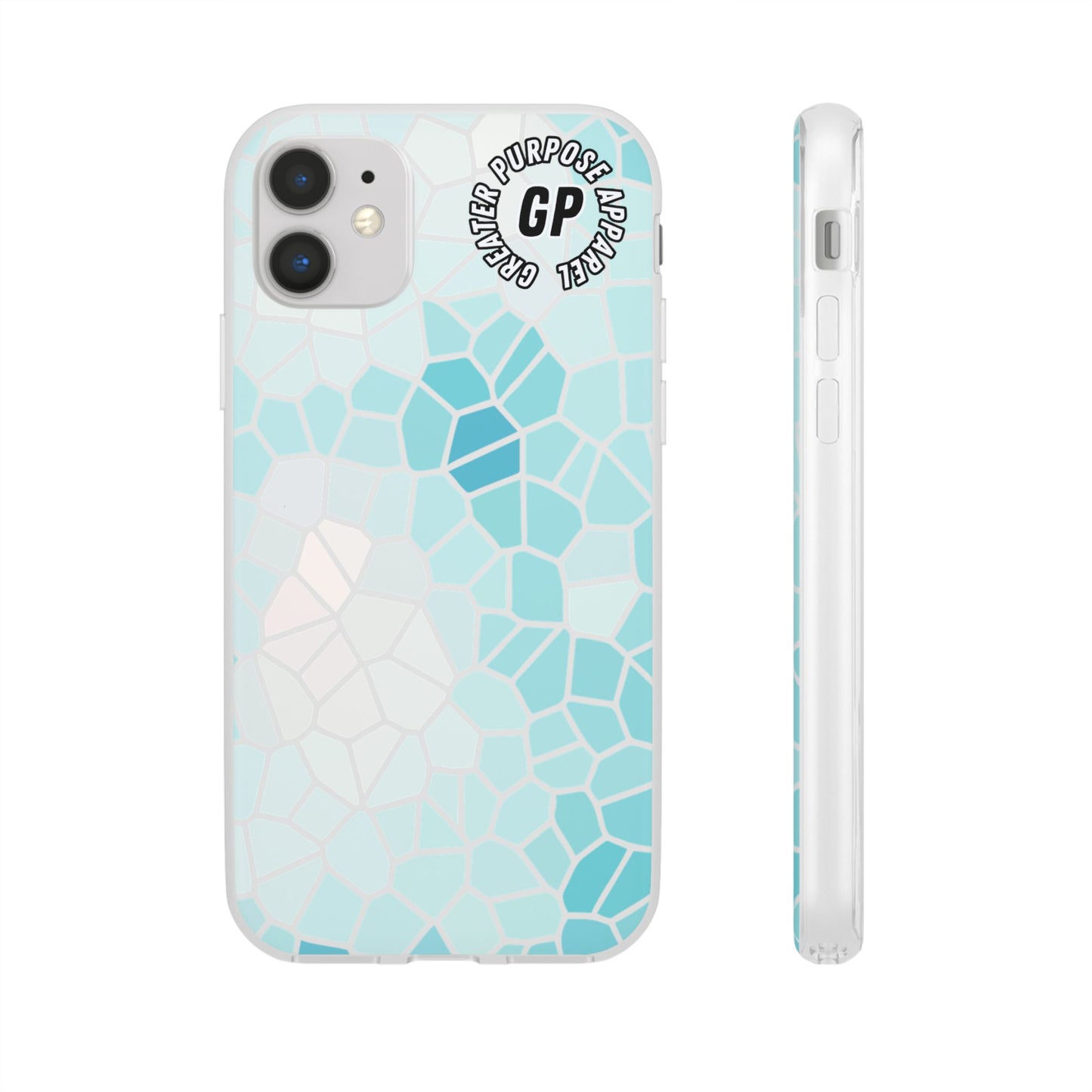 Stained Glass Flexi Phone Case (Blue)