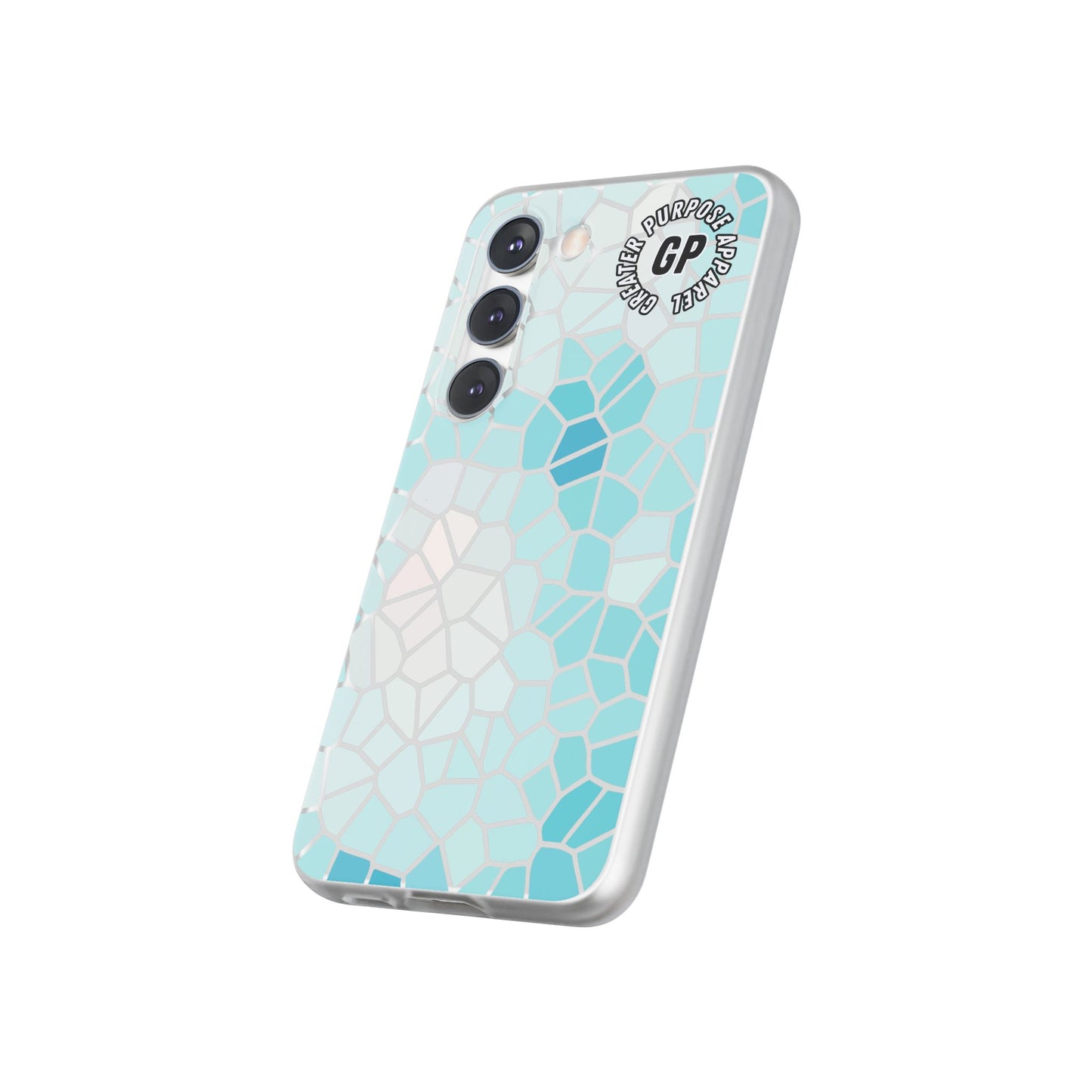 Stained Glass Flexi Phone Case (Blue)