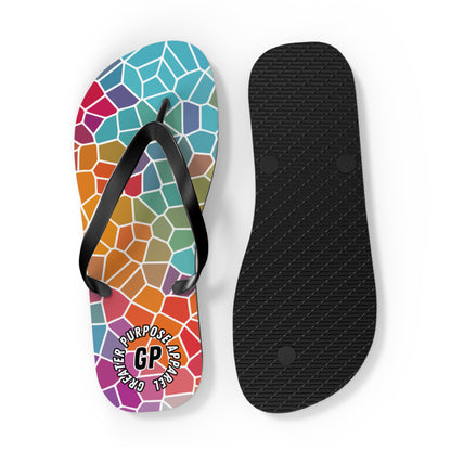 Stained Glass Flip Flops -