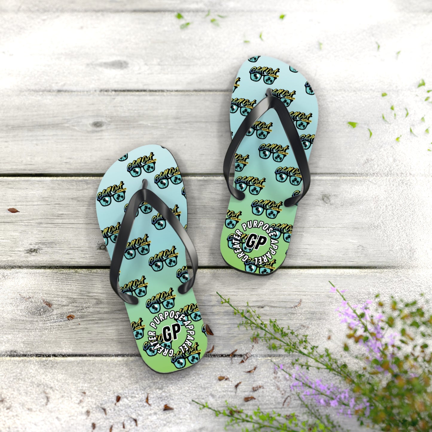 Chill Out Trust God Flip Flops