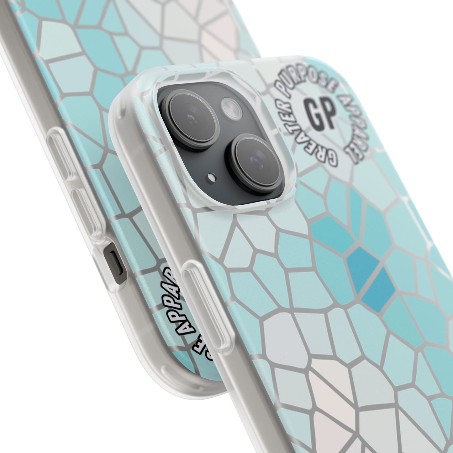 Stained Glass Flexi Phone Case (Blue)