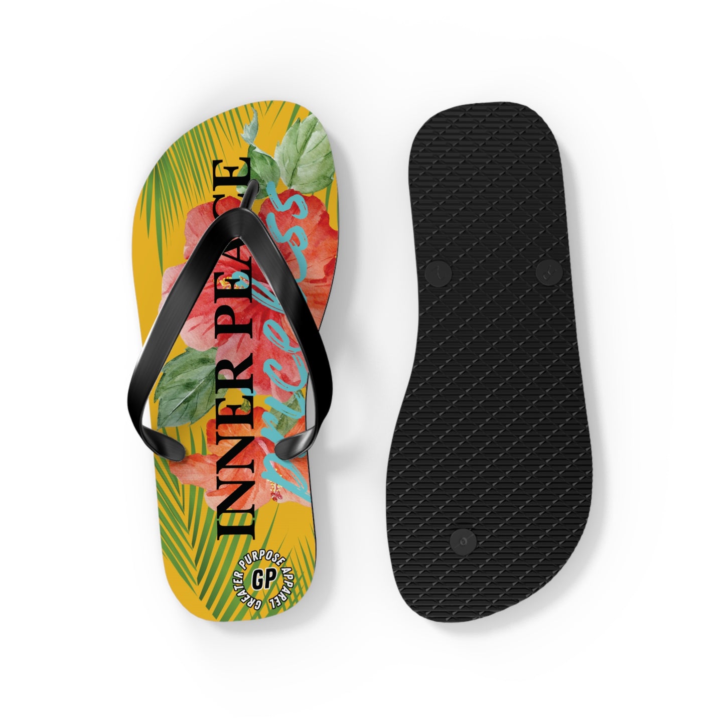 Inner Peace Flip Flops (Yellow)