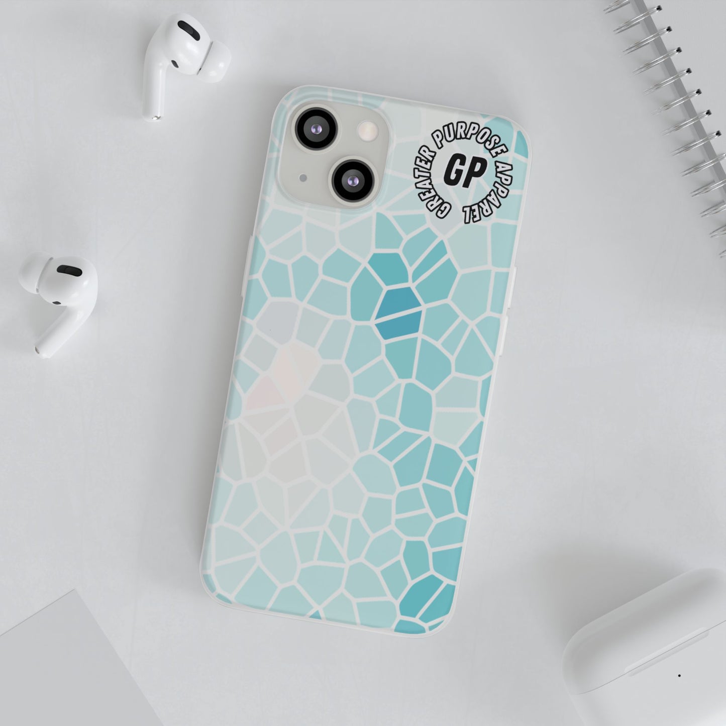 Stained Glass Flexi Phone Case (Blue)