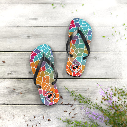Stained Glass Flip Flops -