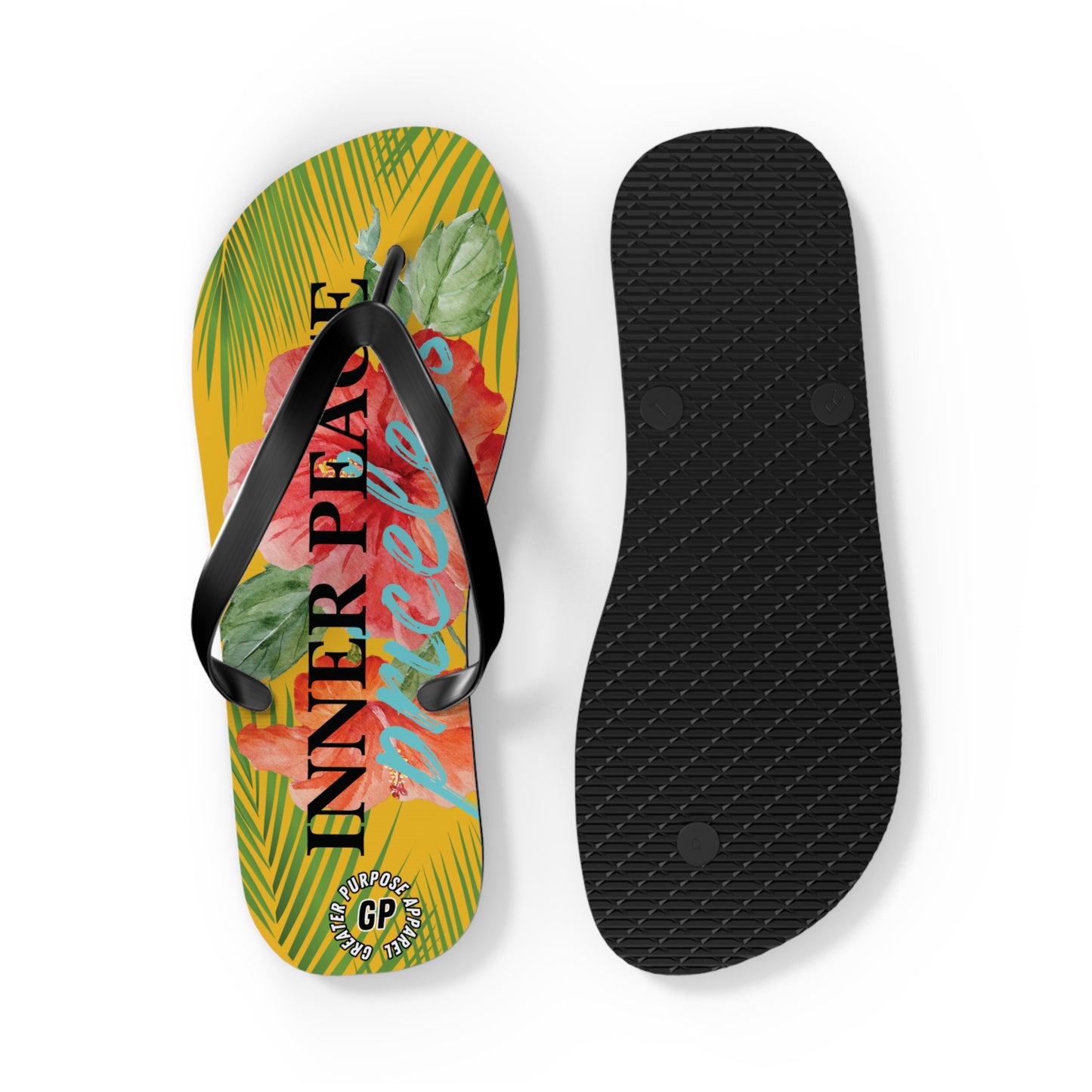 Inner Peace Flip Flops (Yellow)