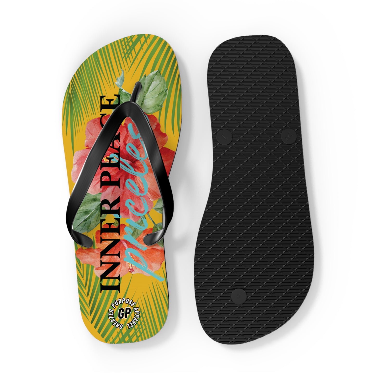 Inner Peace Flip Flops (Yellow)