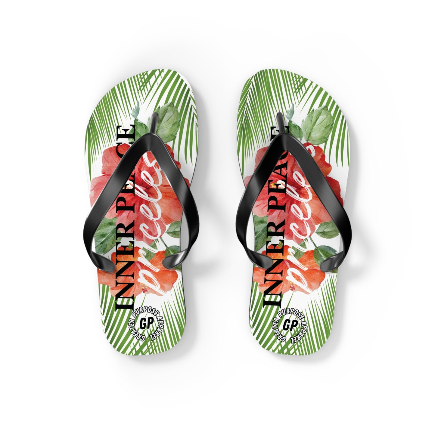 Inner Peace Flip Flops (White)
