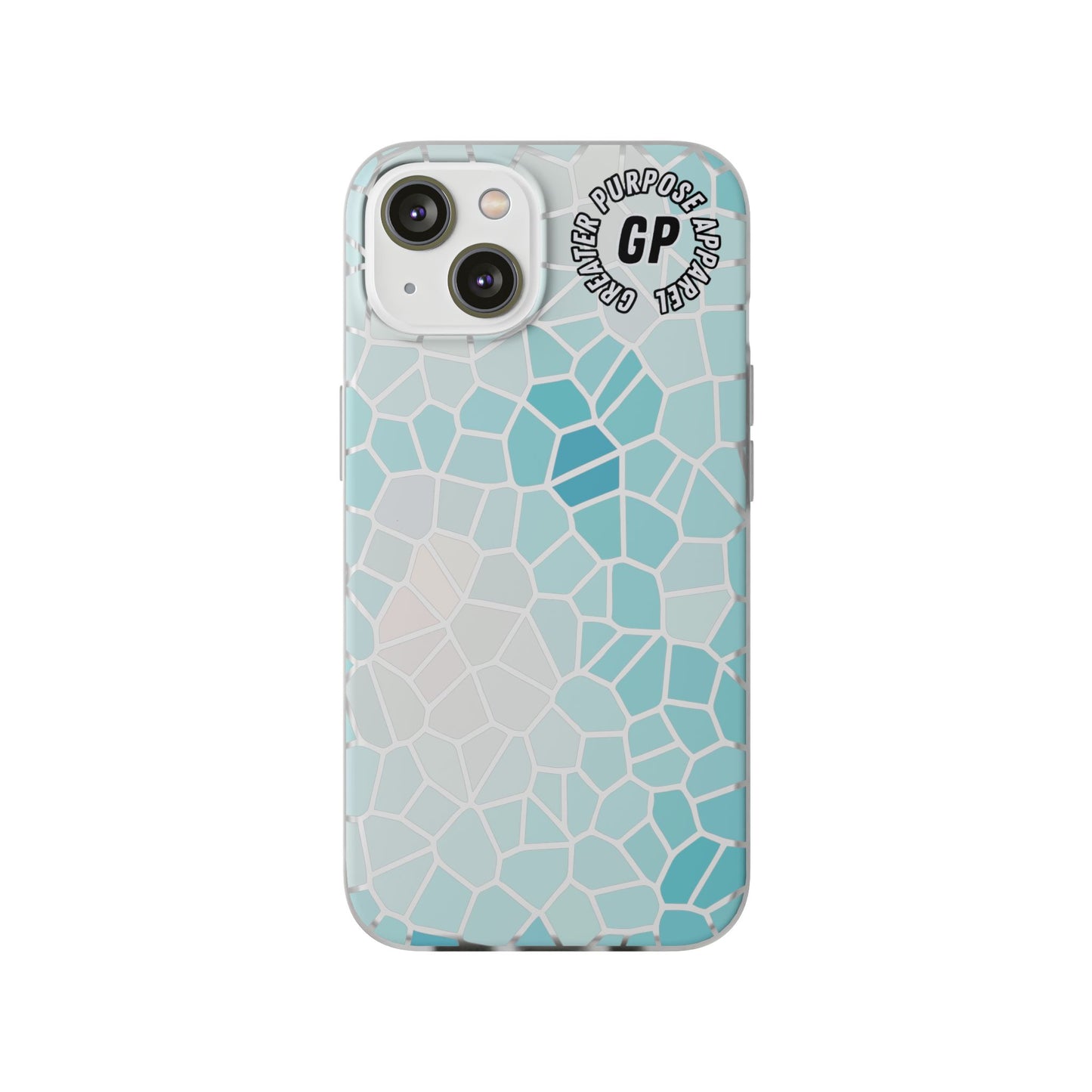 Stained Glass Flexi Phone Case (Blue)