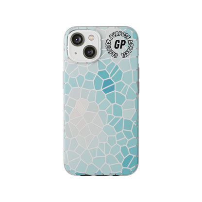 Stained Glass Flexi Phone Case (Blue)