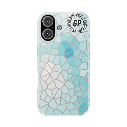 Stained Glass Flexi Phone Case (Blue)