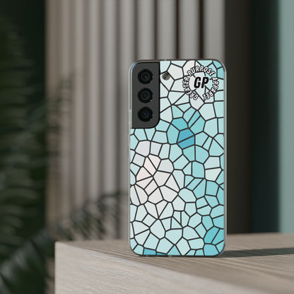 Stained Glass Flexi Phone Case (Blue)