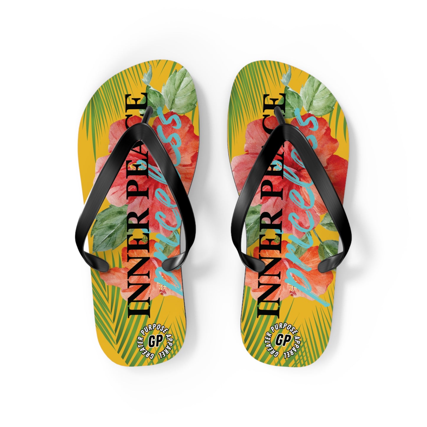 Inner Peace Flip Flops (Yellow)