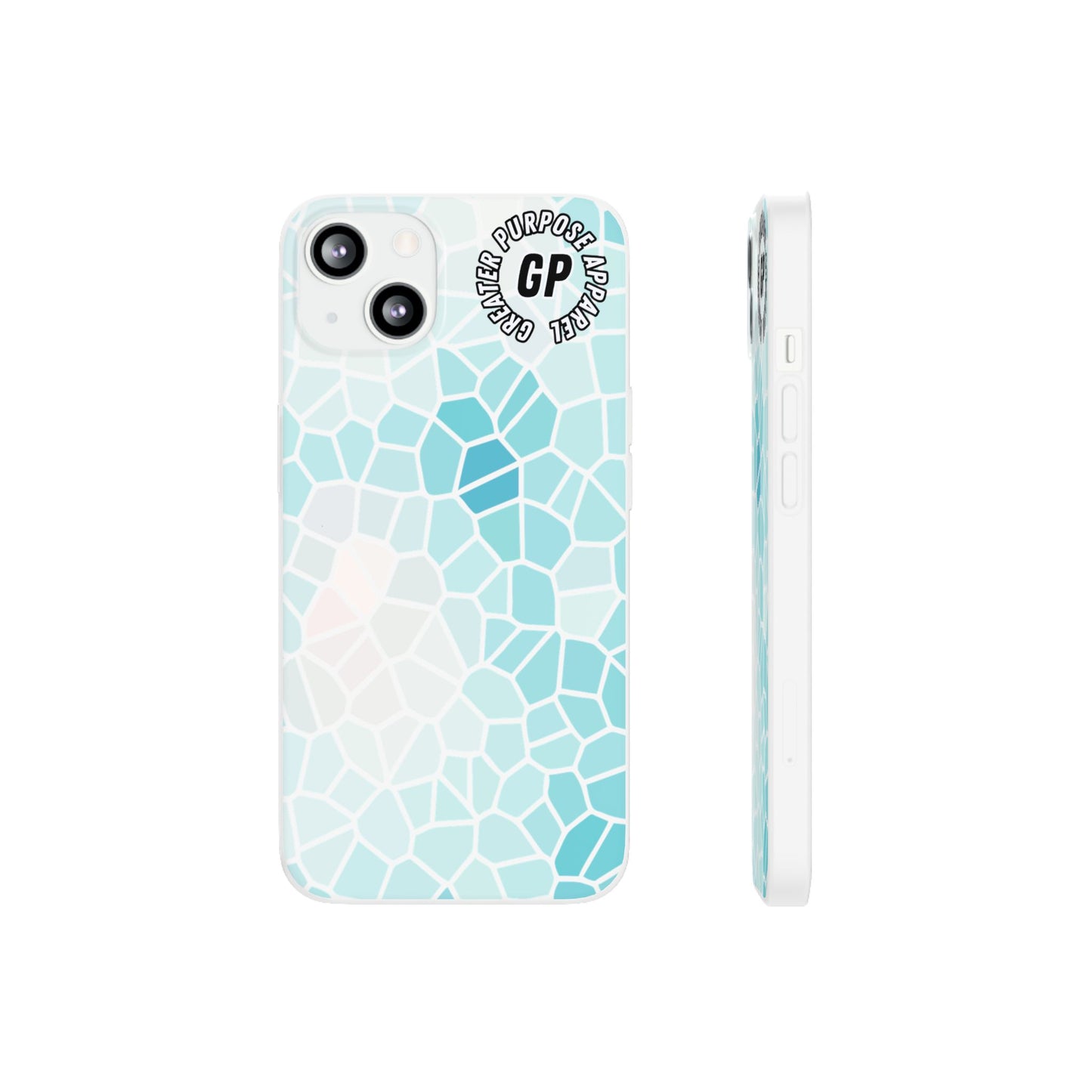 Stained Glass Flexi Phone Case (Blue)