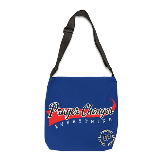 Prayer Changes Adjustable Tote (Blue)