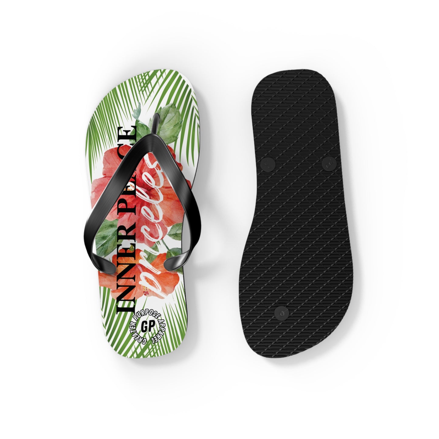 Inner Peace Flip Flops (White)
