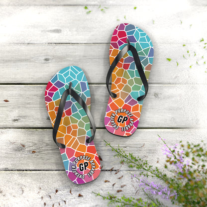 Stained Glass Flip Flops -