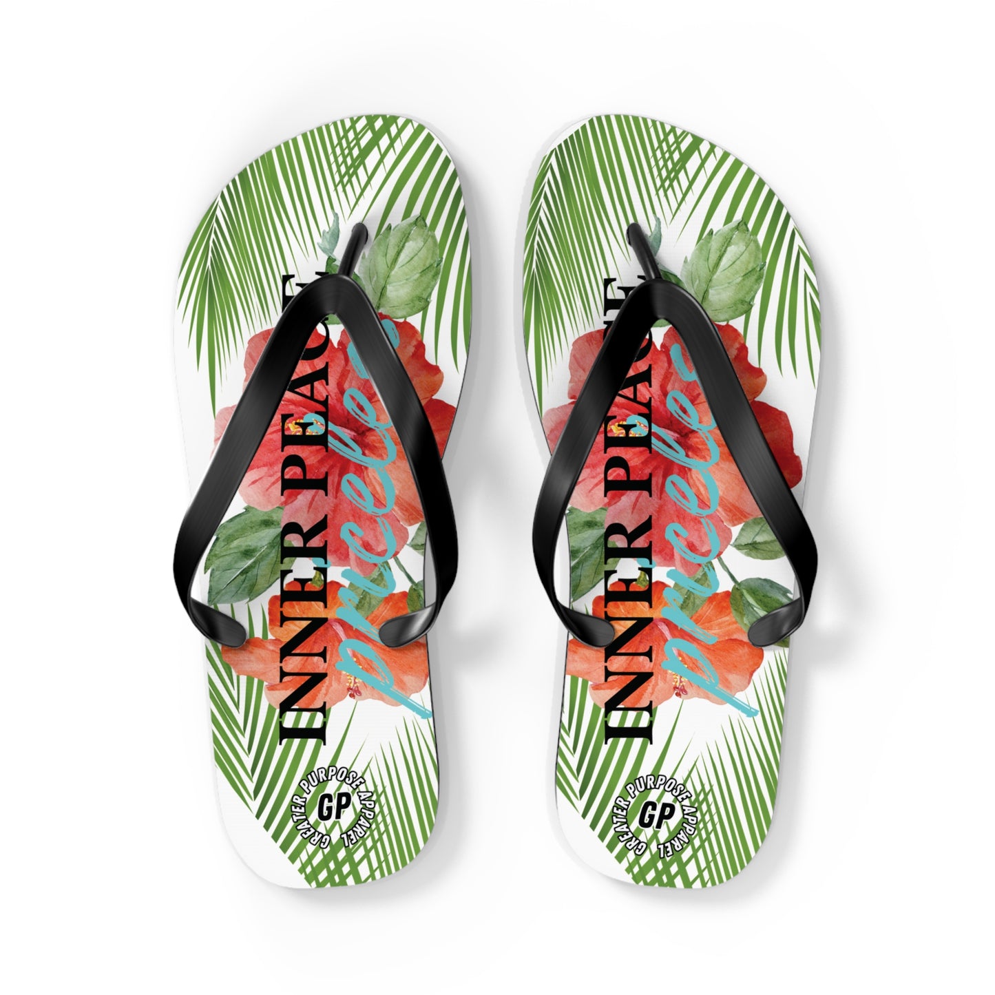 Inner Peace Flip Flops (White)