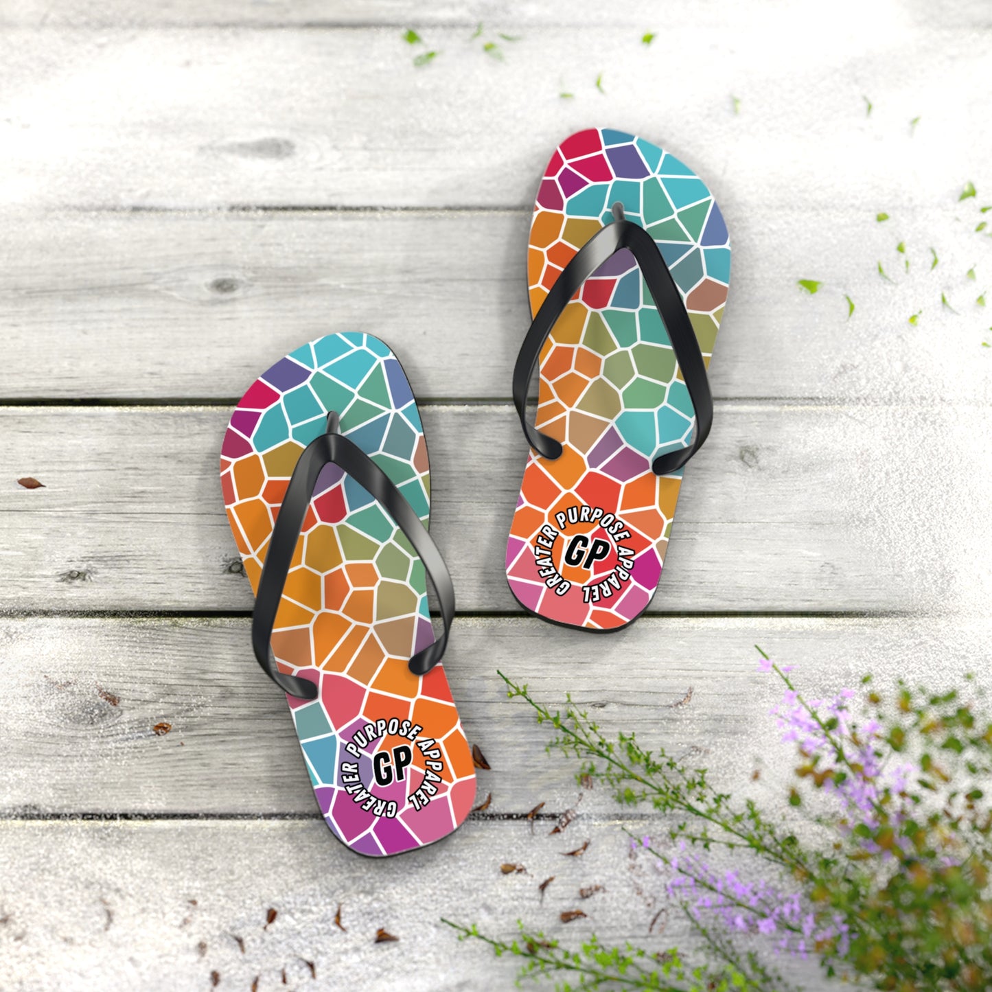 Stained Glass Flip Flops -