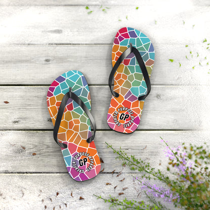 Stained Glass Flip Flops -