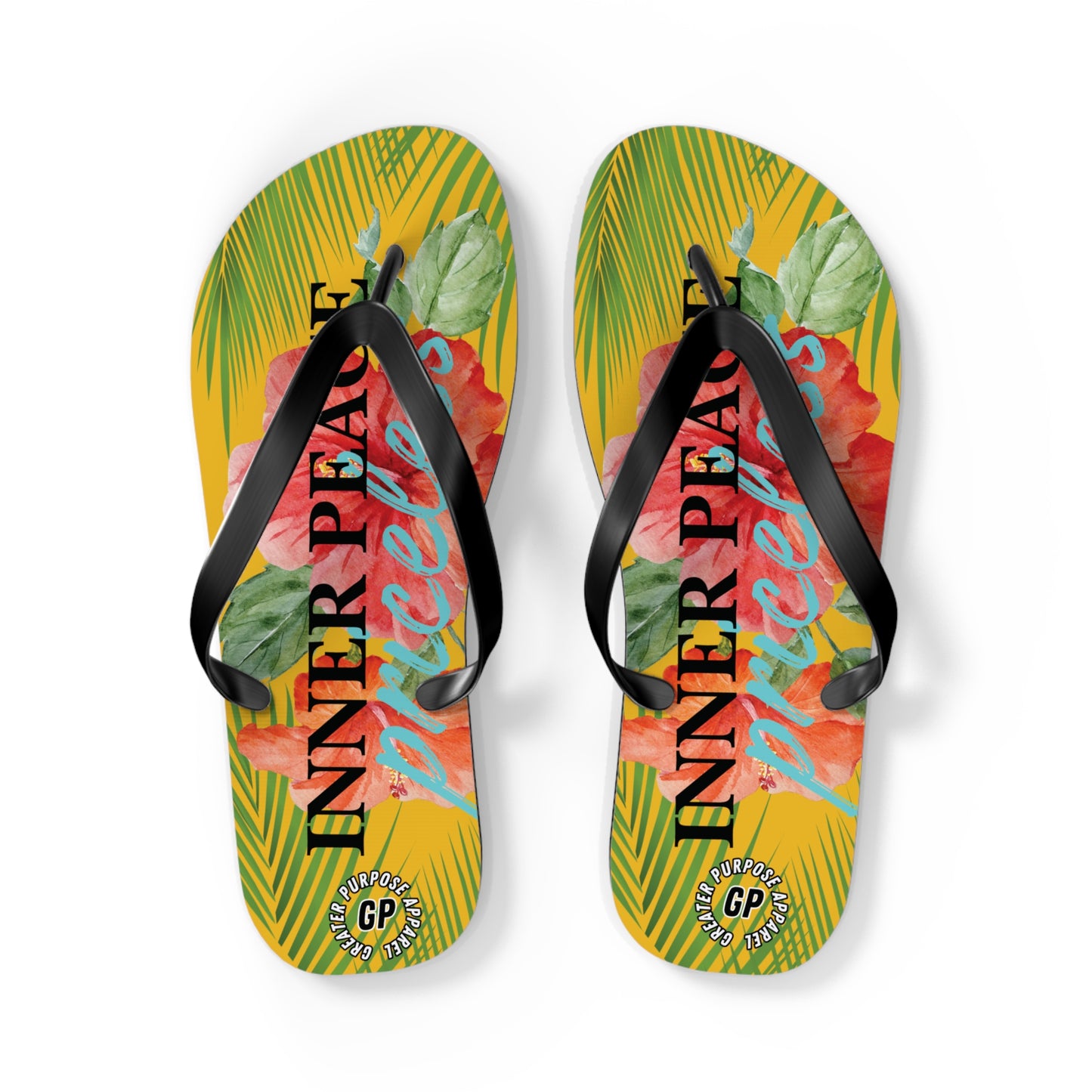 Inner Peace Flip Flops (Yellow)