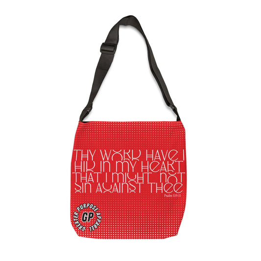 Hidden Word Adjustable Tote