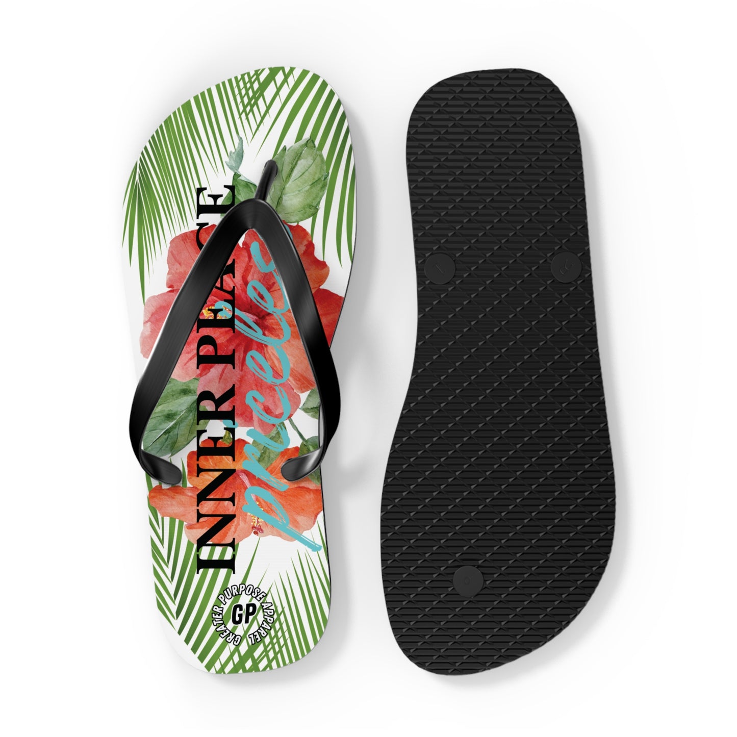 Inner Peace Flip Flops (White)