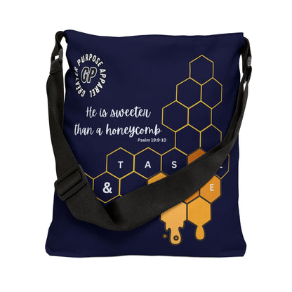 Honeycomb Adjustable Tote (Navy)