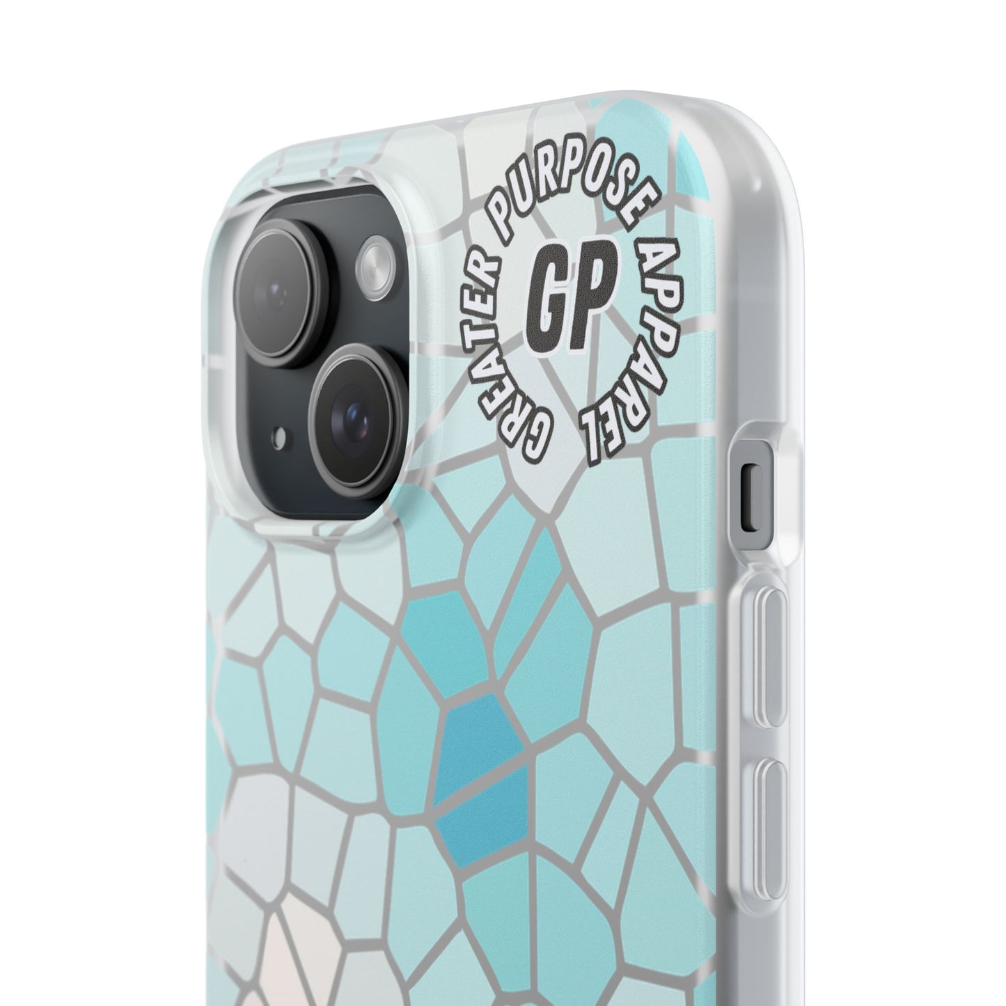 Stained Glass Flexi Phone Case (Blue)