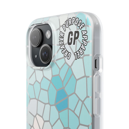 Stained Glass Flexi Phone Case (Blue)