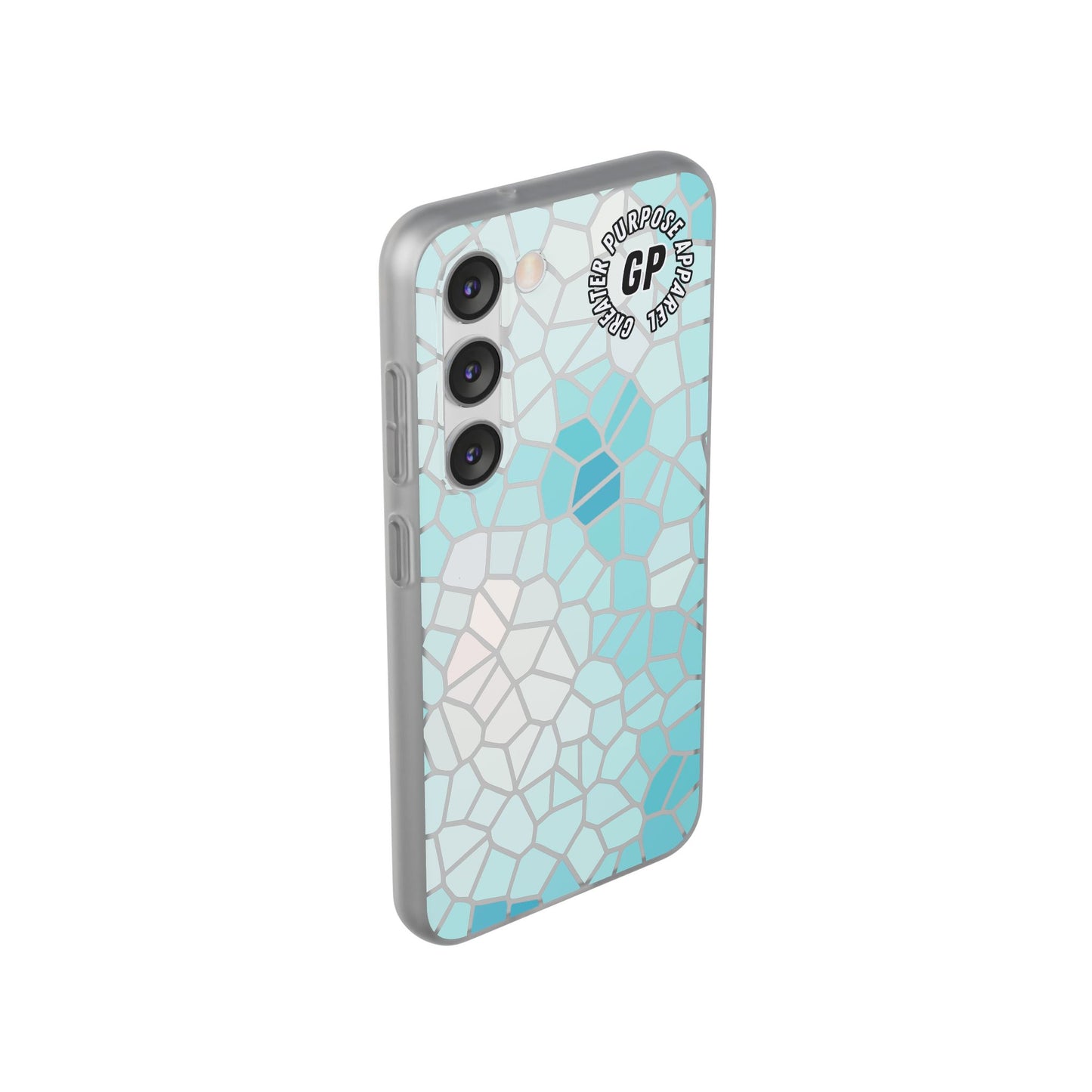 Stained Glass Flexi Phone Case (Blue)