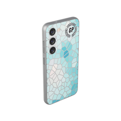 Stained Glass Flexi Phone Case (Blue)